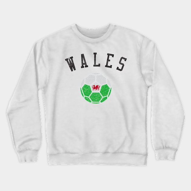 Wales Soccer Team Heritage Flag Crewneck Sweatshirt by ryanjaycruz